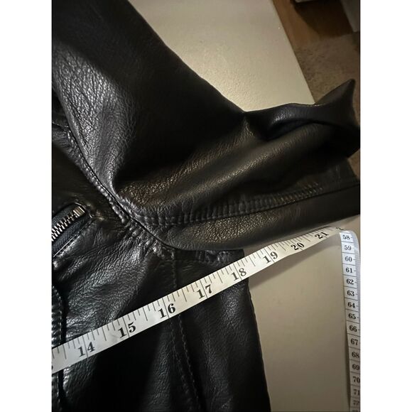 NWOT Free People We The Free Women's Black Vegan Leather Biker Moto Jacket Small - Picture 11 of 12